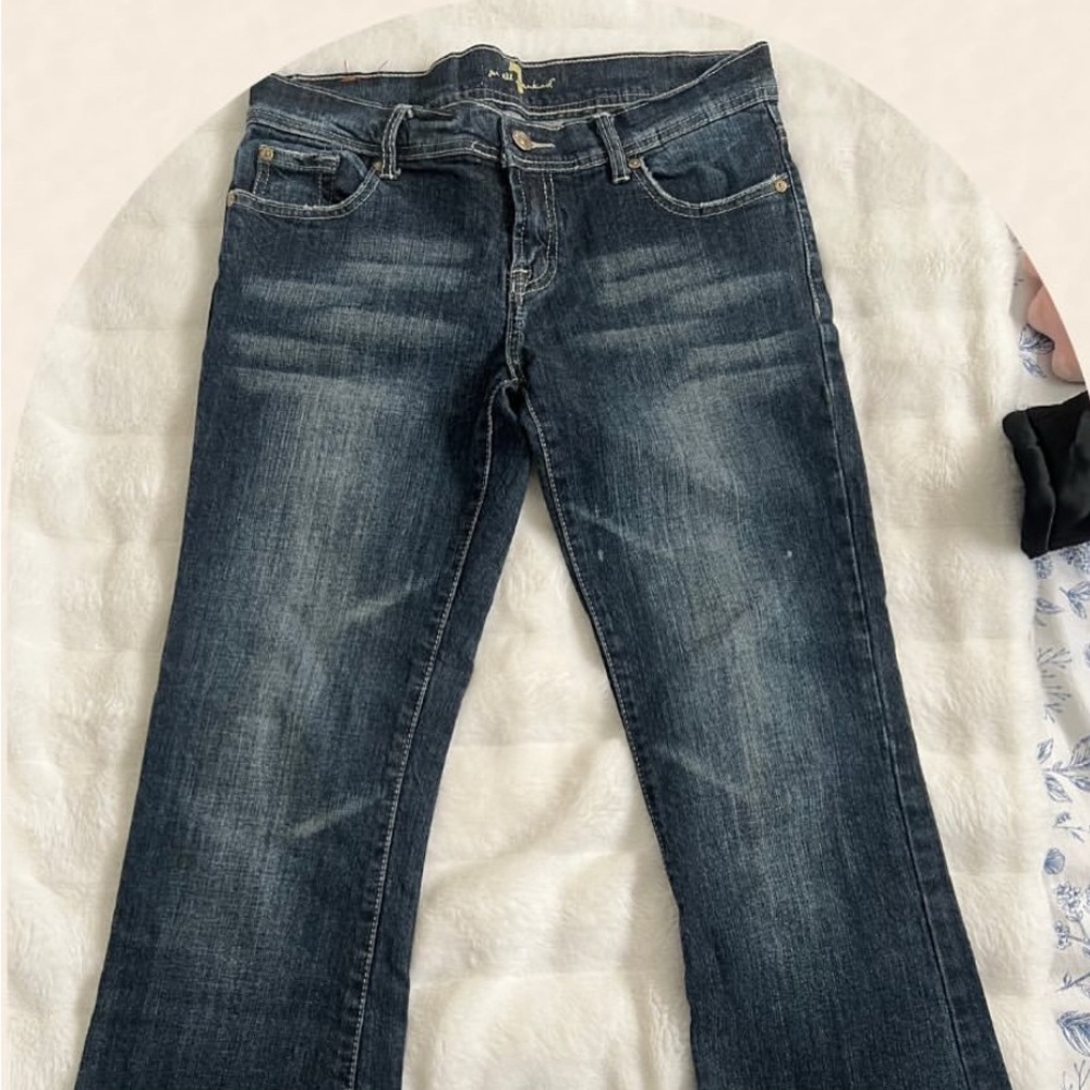 ALL FOR MANKIND LOW-RISE JEANS